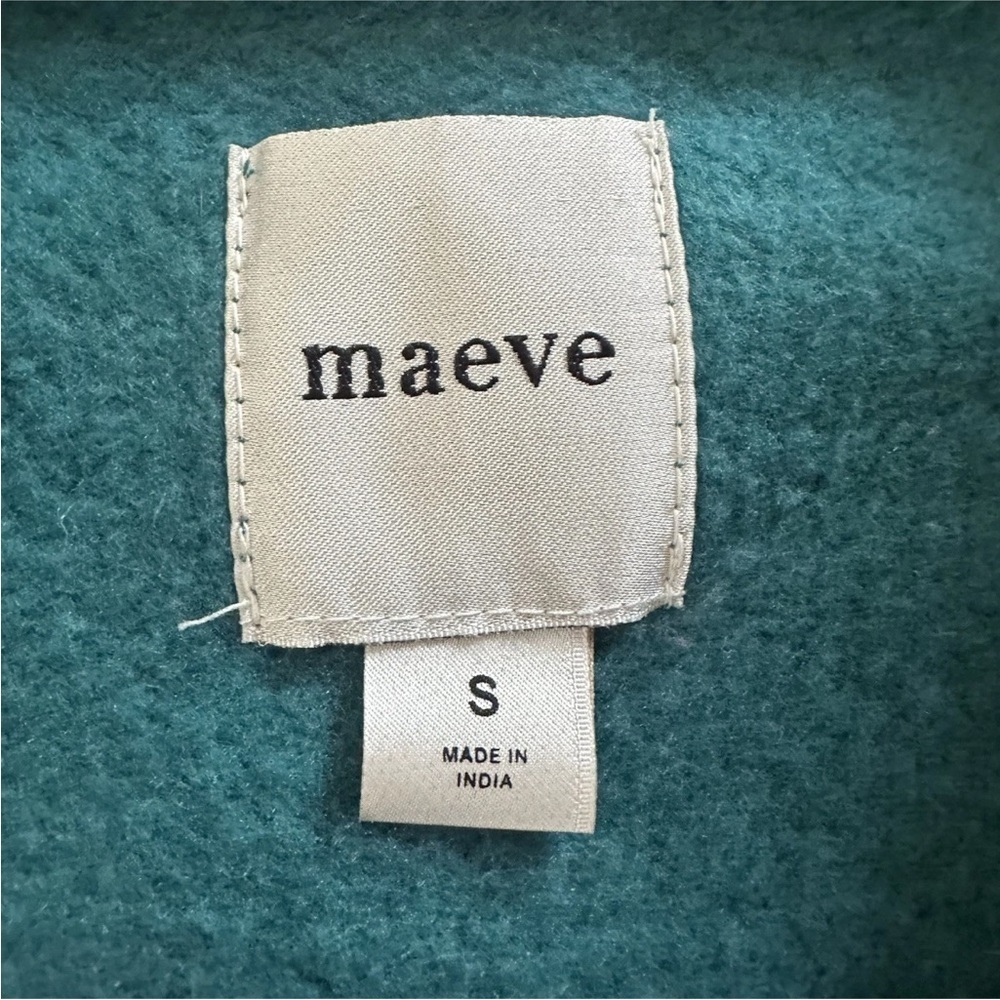 Maeve Anthropologie Martini Embroidered Crewneck Sweatshirt Womens Small Green - Picture 10 of 12